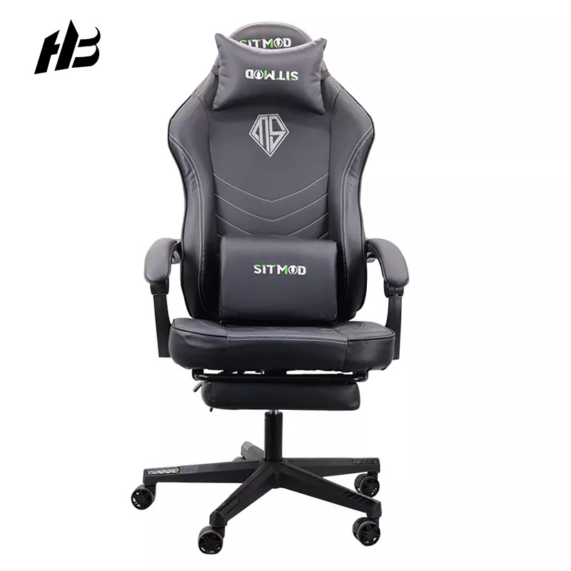 Kerusi Permainan Ergonomik Berkualiti Rgb Urut Kerusi Permainan Kulit Pu Paling Laris Dijual Dengan Pijakan Kaki